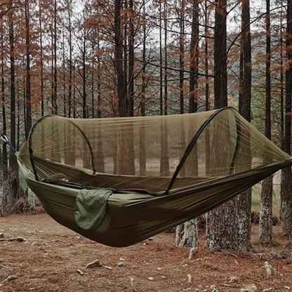 HÄNGEMATTE MIT MOSKITONETZ 120x250cm – Dein Rückzugsort in der Natur