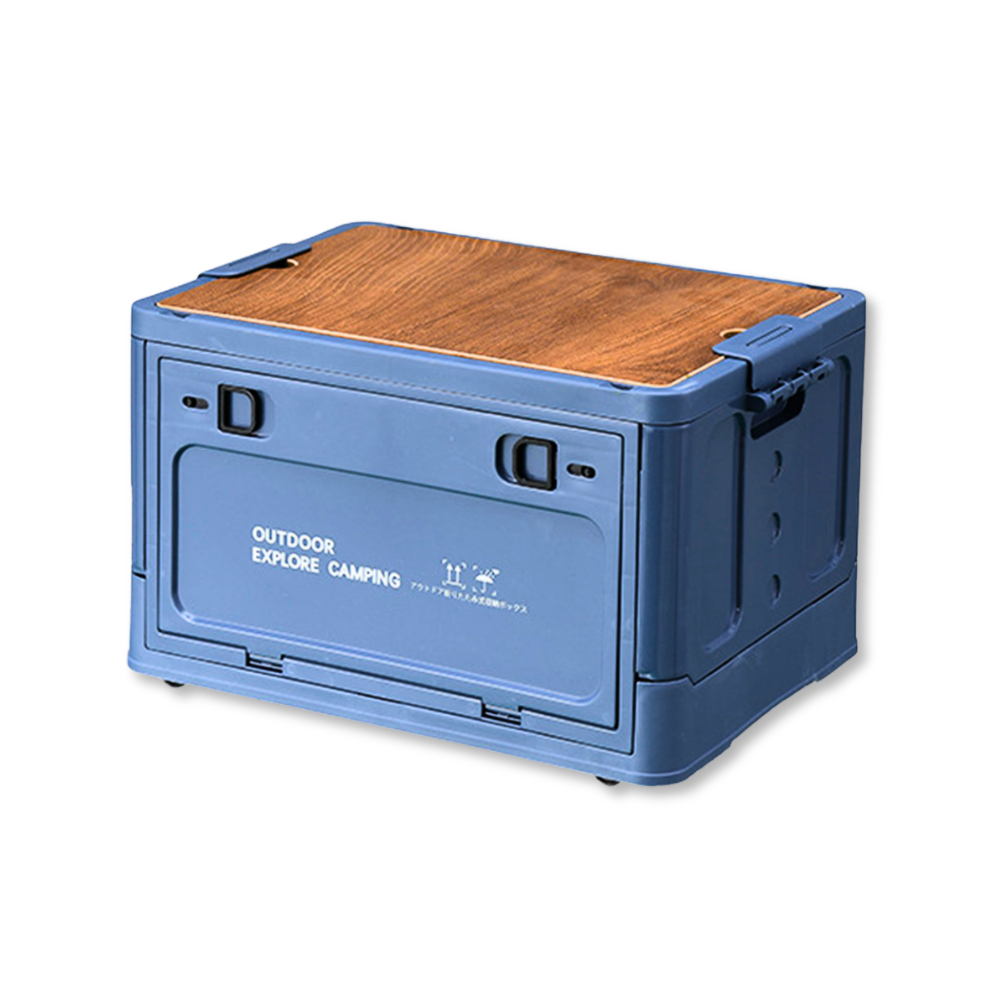 CAMPING AUFBEWAHRUNGSBOX MIT TISCHFUNKTION UND DECKEL - 30 LITER