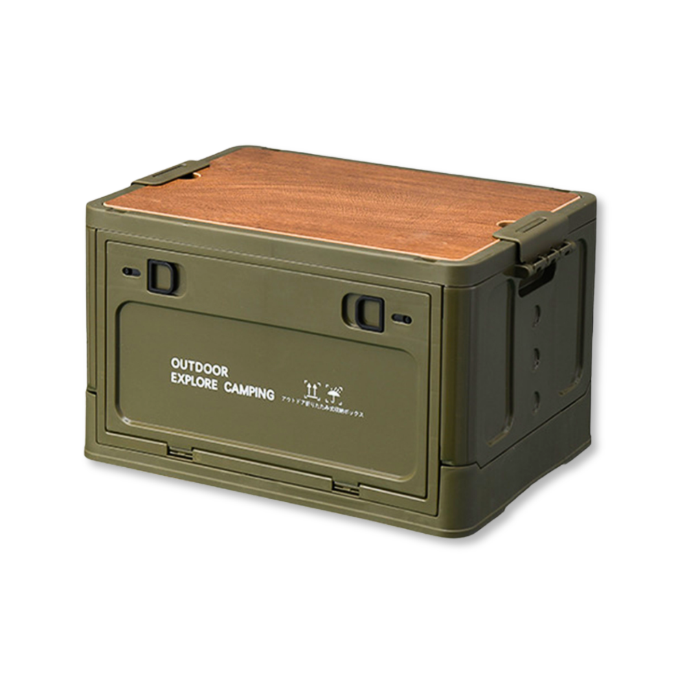 CAMPING AUFBEWAHRUNGSBOX MIT TISCHFUNKTION UND DECKEL - 30 LITER