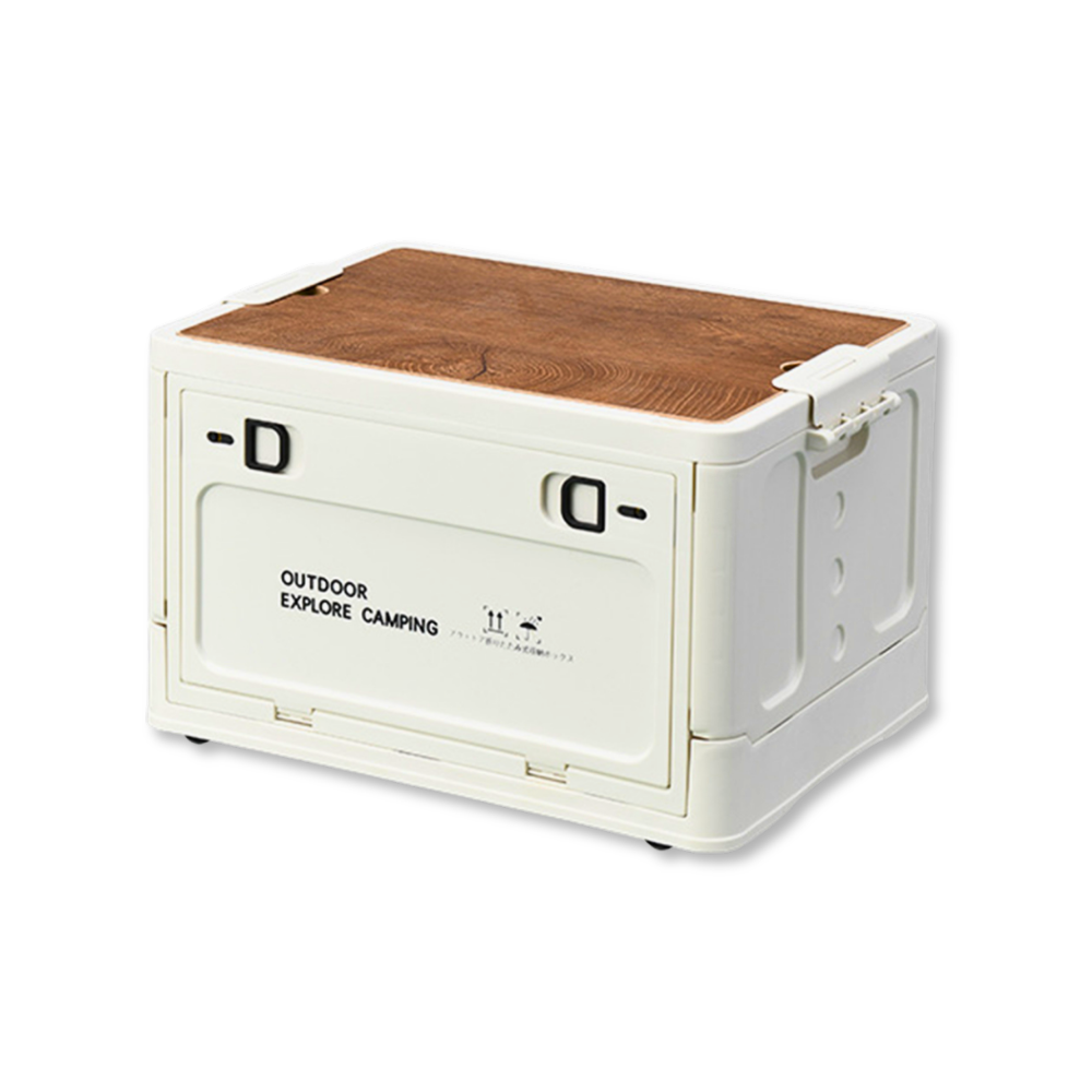 CAMPING AUFBEWAHRUNGSBOX MIT TISCHFUNKTION UND DECKEL - 30 LITER