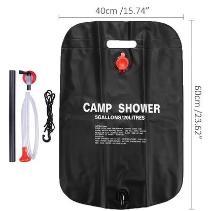 Faltbare Solar-Duschtasche 20/40L