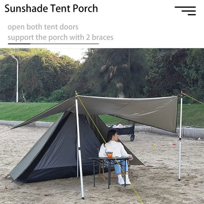 Outdoor Ultraleichtes Tipi Tipi Zelt mit Schornsteinfenster