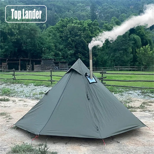 Outdoor Ultraleichtes Tipi Tipi Zelt mit Schornsteinfenster