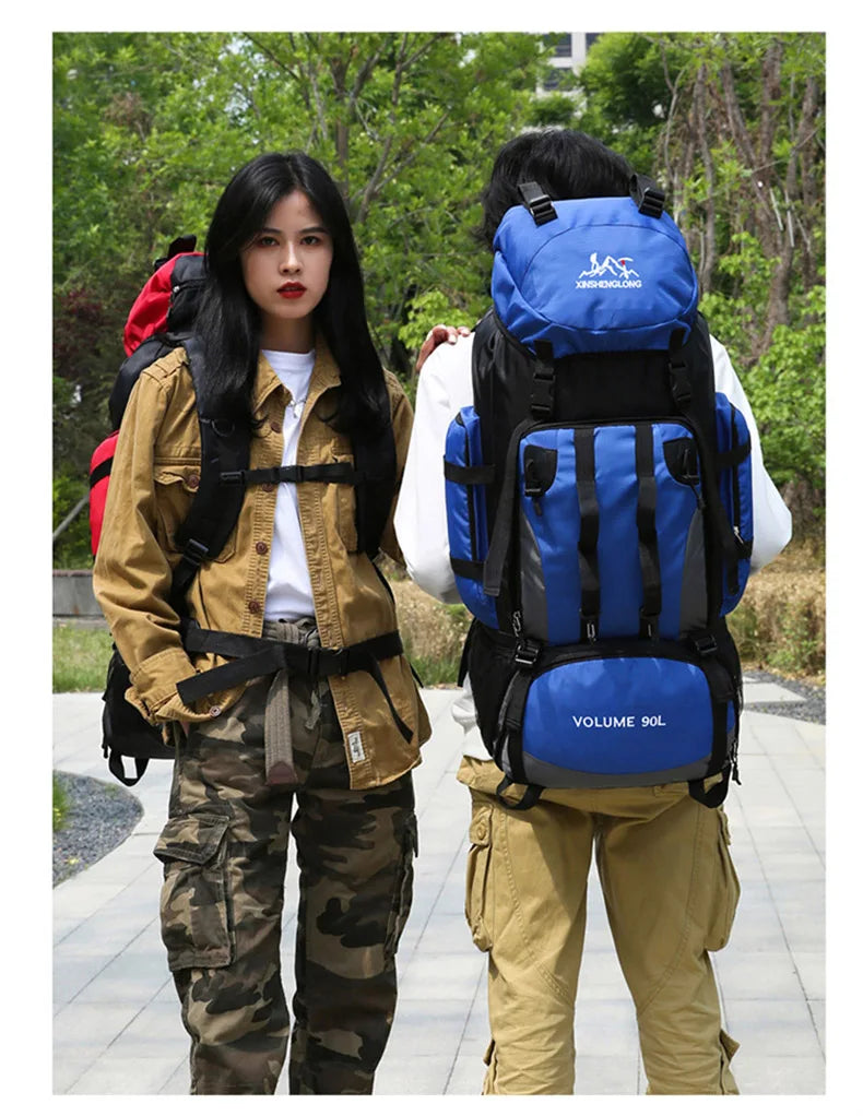 90L Wander-Camping-Rucksack. Robuster Begleiter auf all deinen Trekkingtouren.