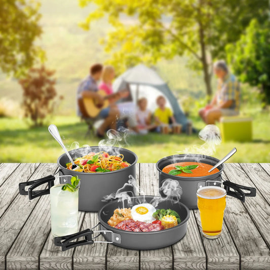 Camping Kochgeschirr Set damit auch im freien dein Dinner zu einem Erlebnis wird