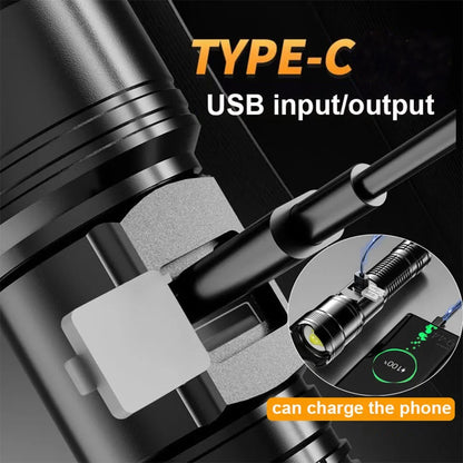 Taschenlampe. 600000 LM  USB Wiederaufladbar für Taghelle Ausleuchtung
