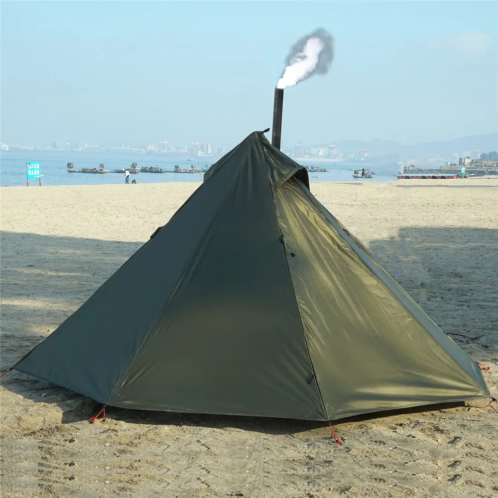 Outdoor Ultraleichtes Tipi Tipi Zelt mit Schornsteinfenster