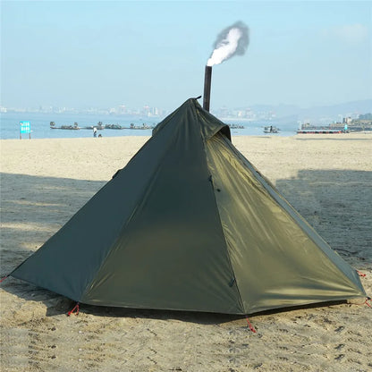 Outdoor Ultraleichtes Tipi Tipi Zelt mit Schornsteinfenster