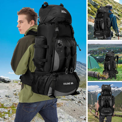 90L Wander-Camping-Rucksack. Robuster Begleiter auf all deinen Trekkingtouren.
