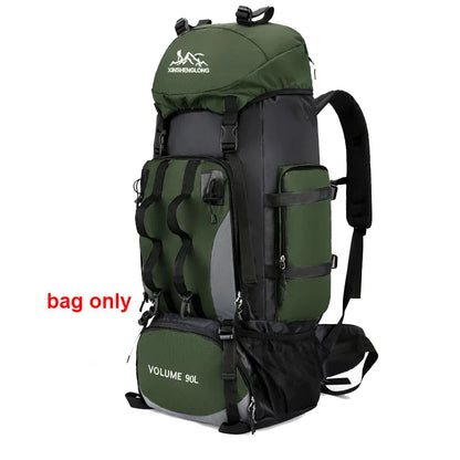 90L Wander-Camping-Rucksack. Robuster Begleiter auf all deinen Trekkingtouren.