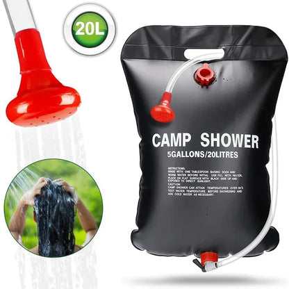 Faltbare Solar-Duschtasche 20/40L