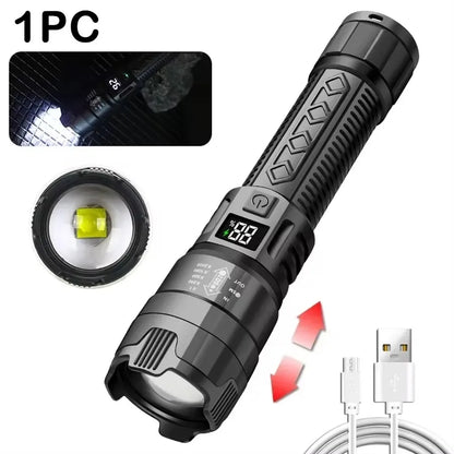 Taschenlampe. 600000 LM  USB Wiederaufladbar für Taghelle Ausleuchtung