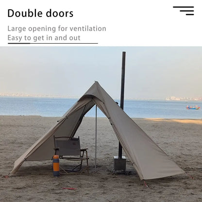 Outdoor Ultraleichtes Tipi Tipi Zelt mit Schornsteinfenster