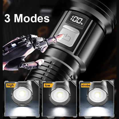 Taschenlampe. 600000 LM  USB Wiederaufladbar für Taghelle Ausleuchtung