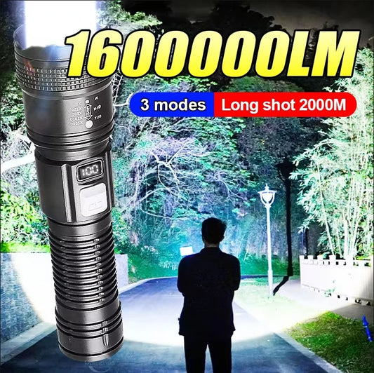 Taschenlampe. 600000 LM  USB Wiederaufladbar für Taghelle Ausleuchtung